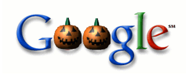 After the success of the Burning Man, Google celebrated Halloween in 1998 with two pumpkins