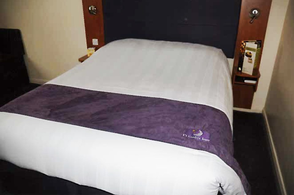  Fateful site . . . Premier Inn room where the incident took place