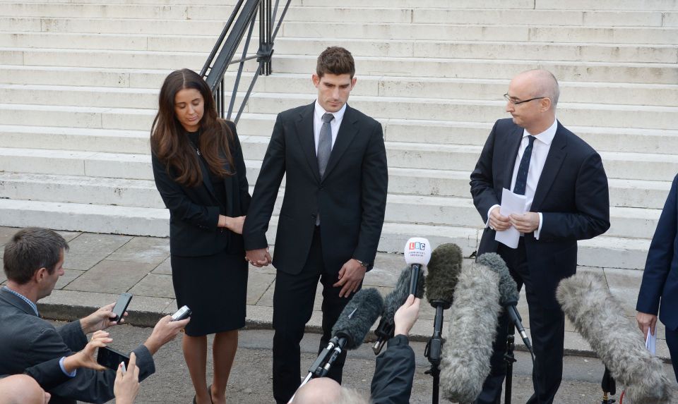  Ched Evans with his solicitor outside court yesterday after being acquitted of rape