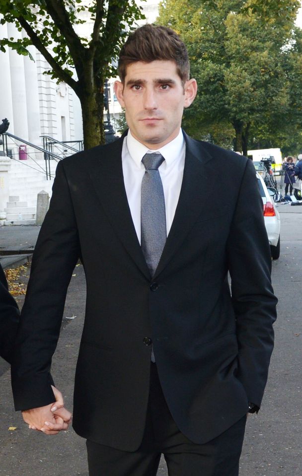  Footballer Ched Evans leaves Cardiff Crown Court after being found not guilty of rape