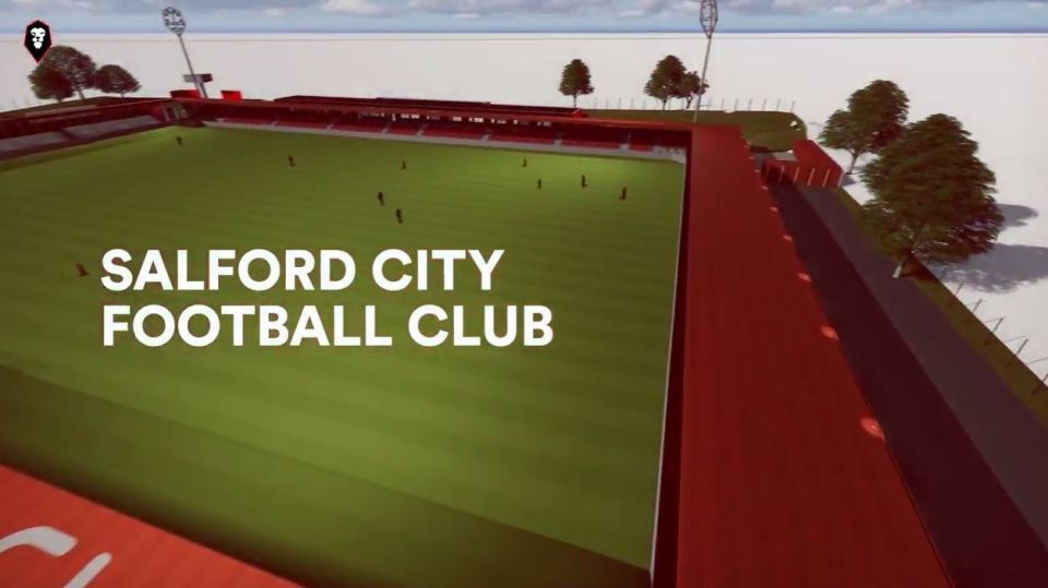 Club officials hope Salford City can be playing in the Football League by 2020