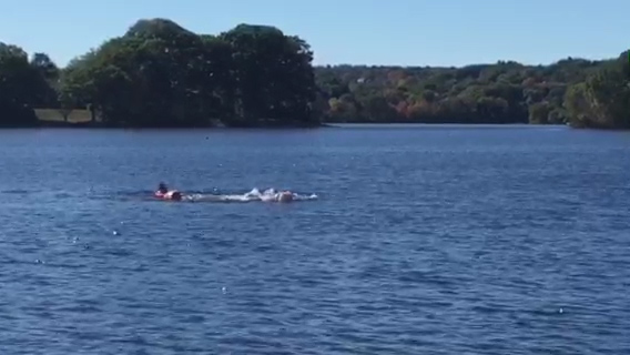  Submerged car appears to take driver down with it