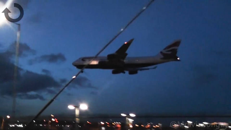 The plane was forced to circle Heathrow to dump fuel before attempting to land