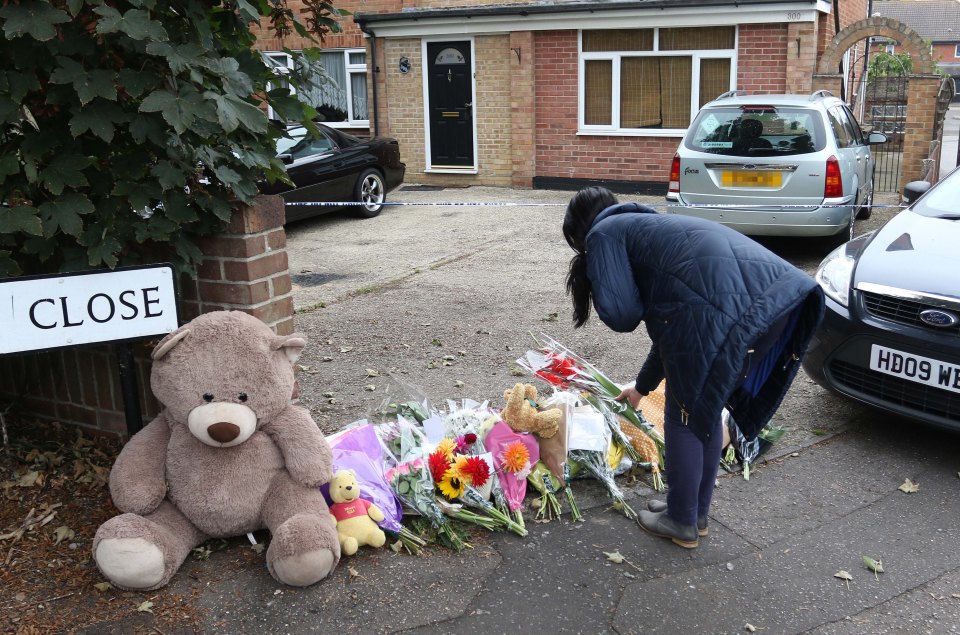  Well-wishers laid flowers and cards in Colchester, Essex