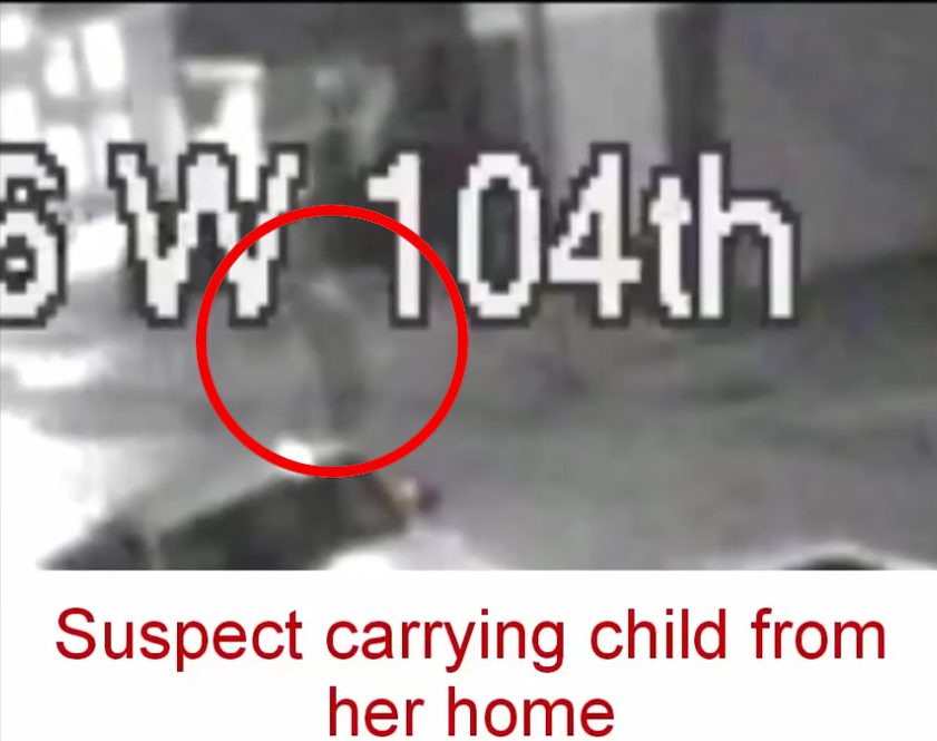  The moment the suspect appears to carry his young victim away from her home