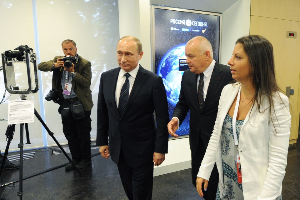 Russian President Vladimir Putin visits Rossiya Segodnya international news agency