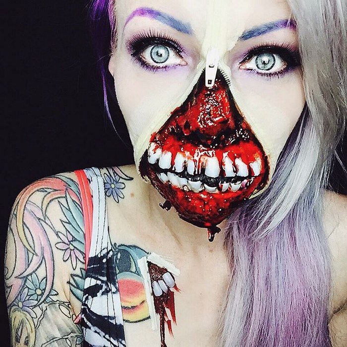 Sarah wants her creative make-up looks to "scare the f*** out of people"