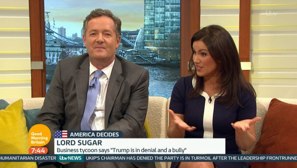  Piers Morgan and Susanna Reid on the Good Morning Britain sofa