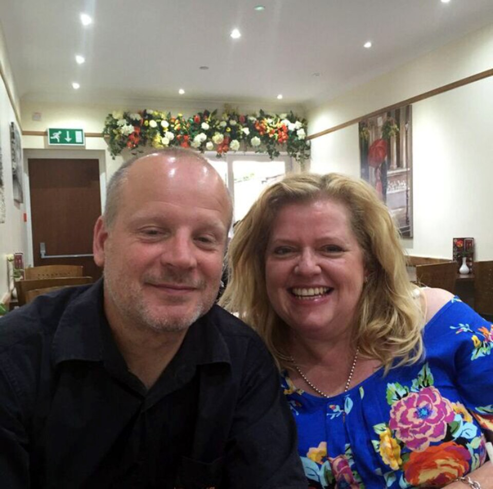  Ian Meekcoms, pictured here with wife of 21 years Annette, died while paragliding with his brother