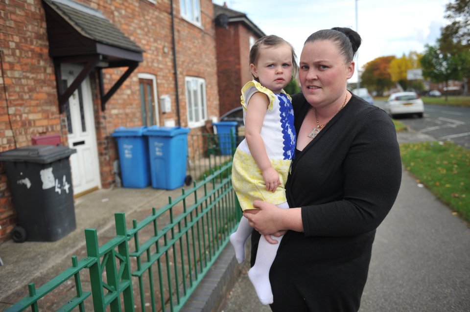 Kimberley was stunned to find the needle in her daughter's trainer