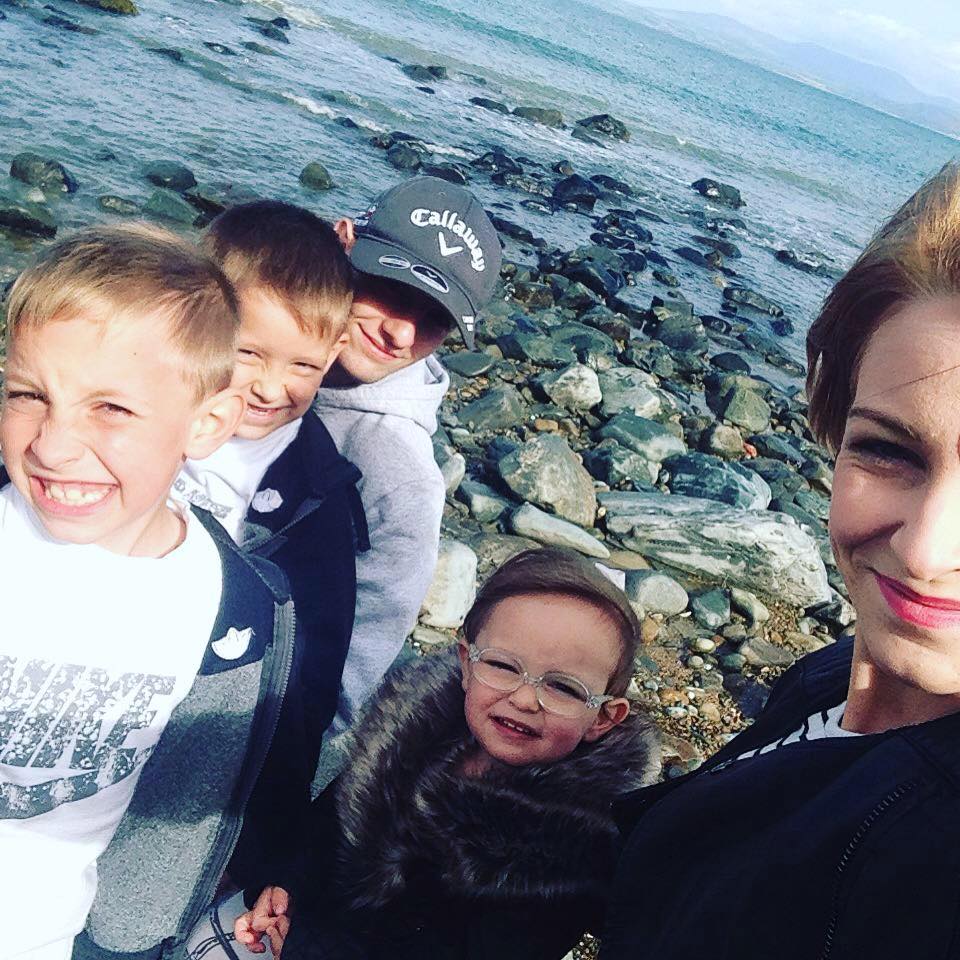 Ashley, pictured with Ryan and her kids, admitted the after effects of what she's been through have hit her hard