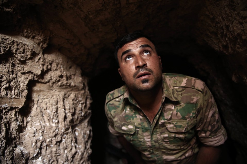 ISIS uses the tunnels to reach sniper positions and shelter from airstrikes