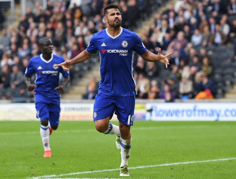 Diego Costa is the Premier Leagues top scorer this season with seven goals