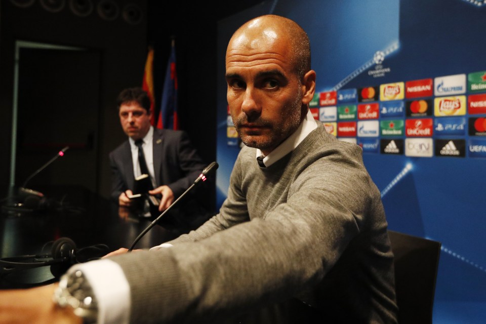 Pep Guardiola faces his former club Barcelona in the Champions League on Wednesday