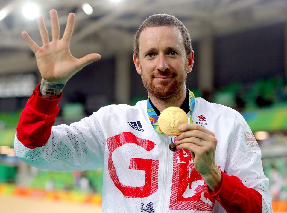 Sir Bradley Wiggins has swapped cycling for the slopes