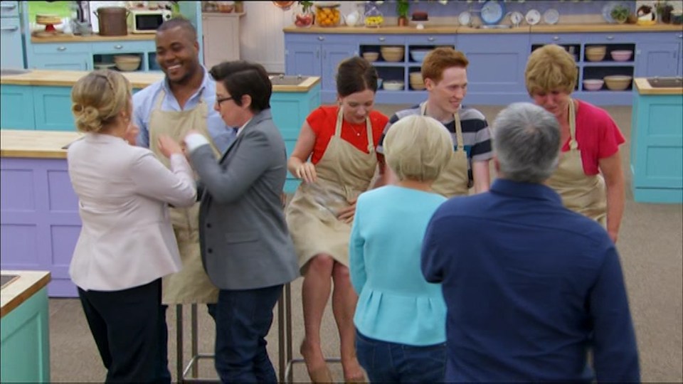 Mel and Sue rushed to hug the fan favourite