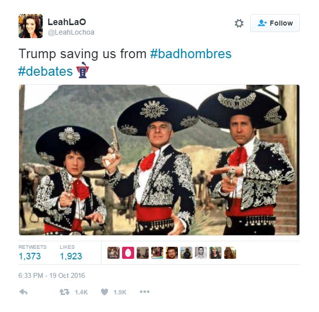  One user used the comedy film Three Amigos (1986) to poke fun at Trump