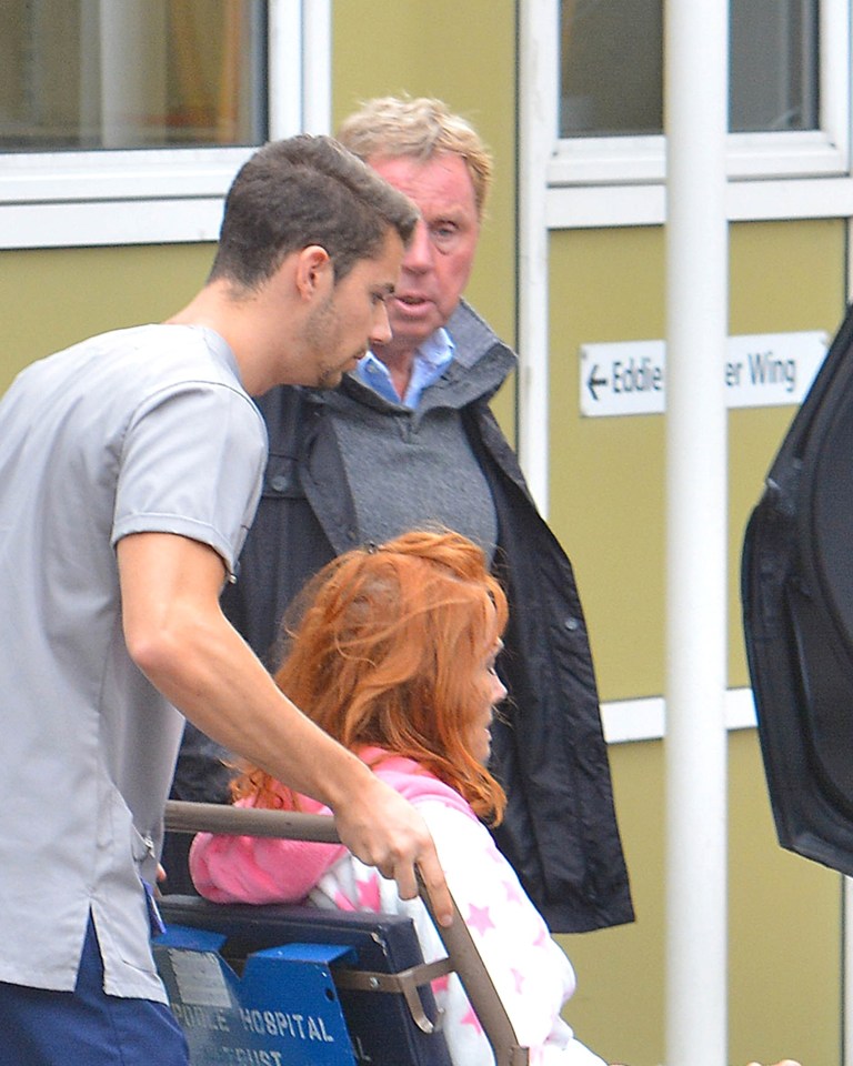 FAMEFLYNET - Exclusive: Harry Redknapp Pics Up Wife Sandra From The Hospital