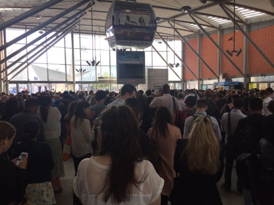  Commuters stranded at the locked down station on Thursday