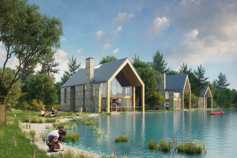  Up the creek and chance for a paddle: an image of how the posh resort will look