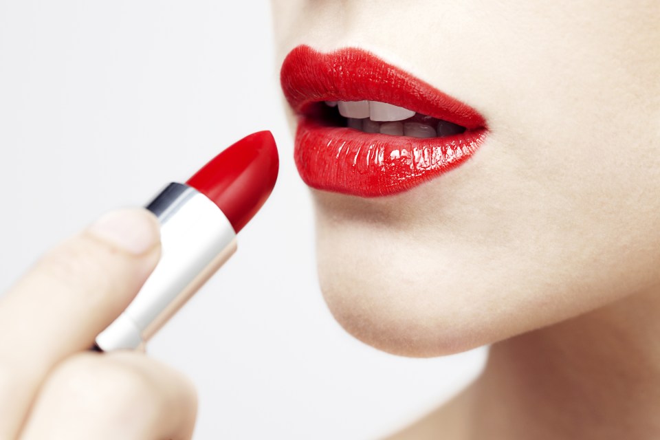 Red lipstick is a Christmas party staple