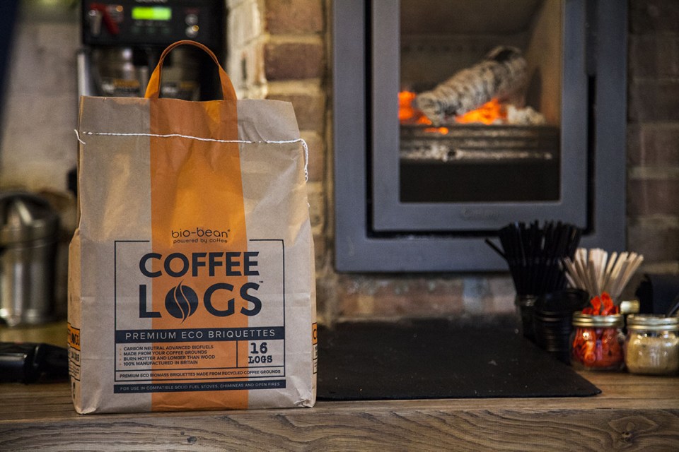 Coffee logs are on sale from today to heat UK homes