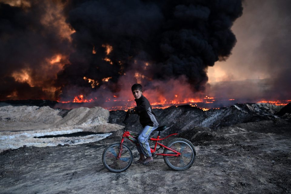  The Kirkuk battle was to draw attention away from the Mosul conflict, pictured, experts have said