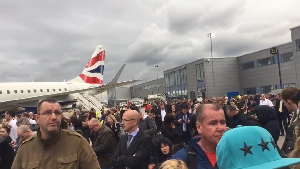  People took to social media to post pictures of the chaos, with many reporting that a fire had broken out inside the airport