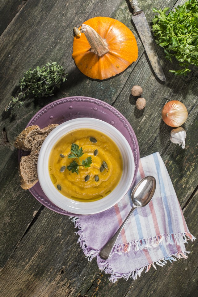 Pumpkin soup is the perfect dish to warm up after trick or treating