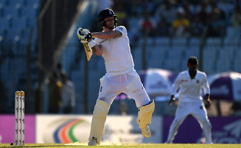  Ben Stokes plays his shots as he put England into a commanding position in Chittagong