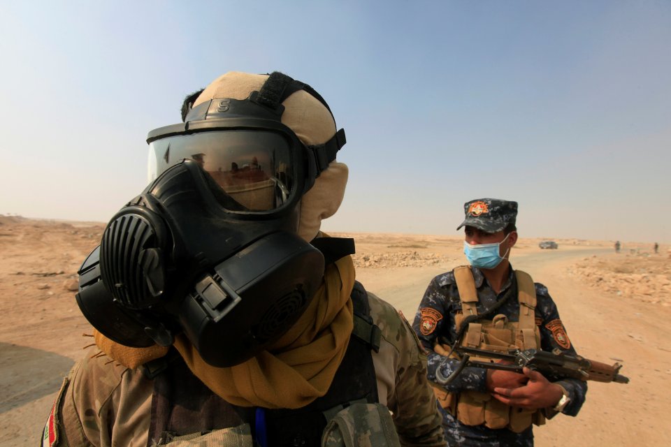  Around 24,000 gas masks have been given out by US forces