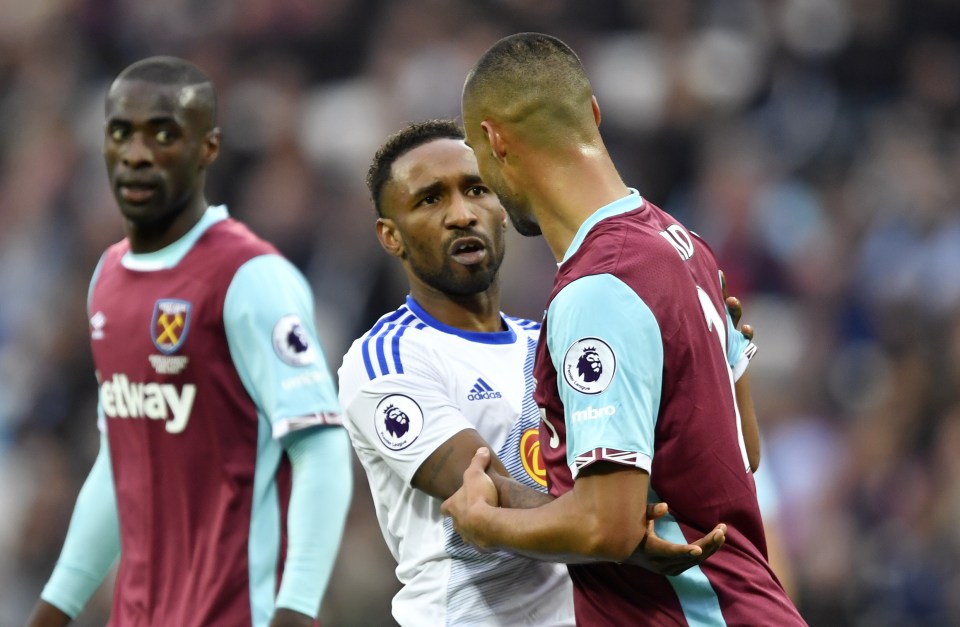 Jermain Defoe was kept very quiet by the West Ham defence