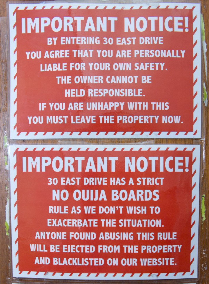  Ouija boards are banned from the property