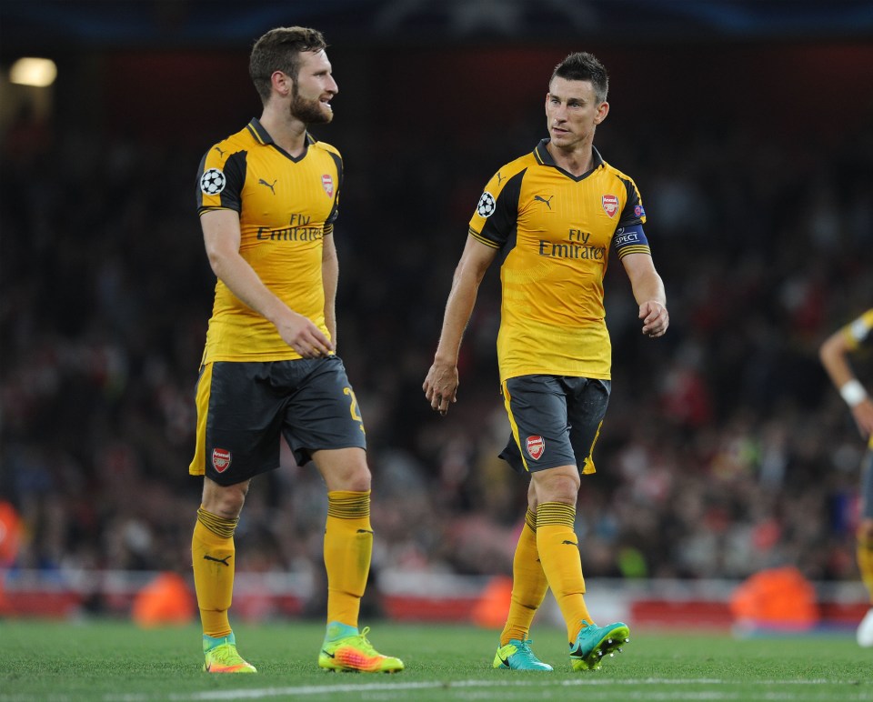 Shkodran Mustafi and Laurent Koscielny