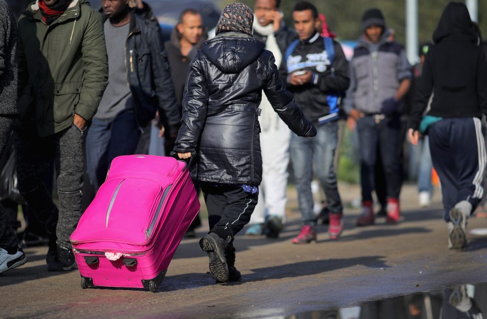  Migrants have been spotted packing up their bags with the Jungle to be demolished on Monday