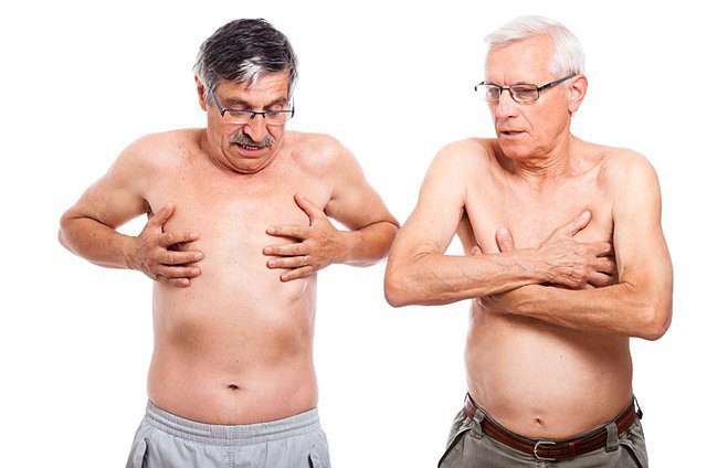  Men are at risk of breast cancer too - and should check their man boobs every month for signs of the disease