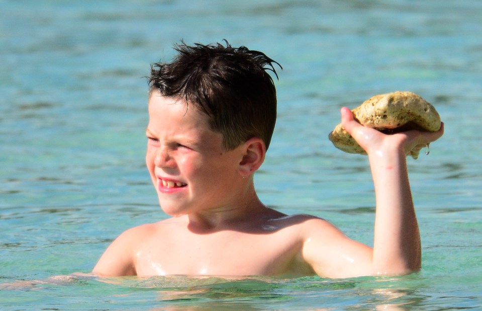 He enjoyed splashing about in the sea