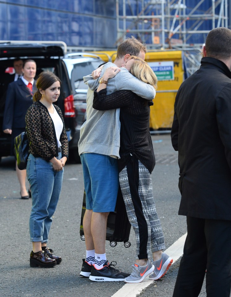 The entire cast and crew was met with warm embraces