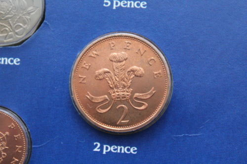  Certain 2p coins minted in 1983 still featured the old 'New Pence' stamp