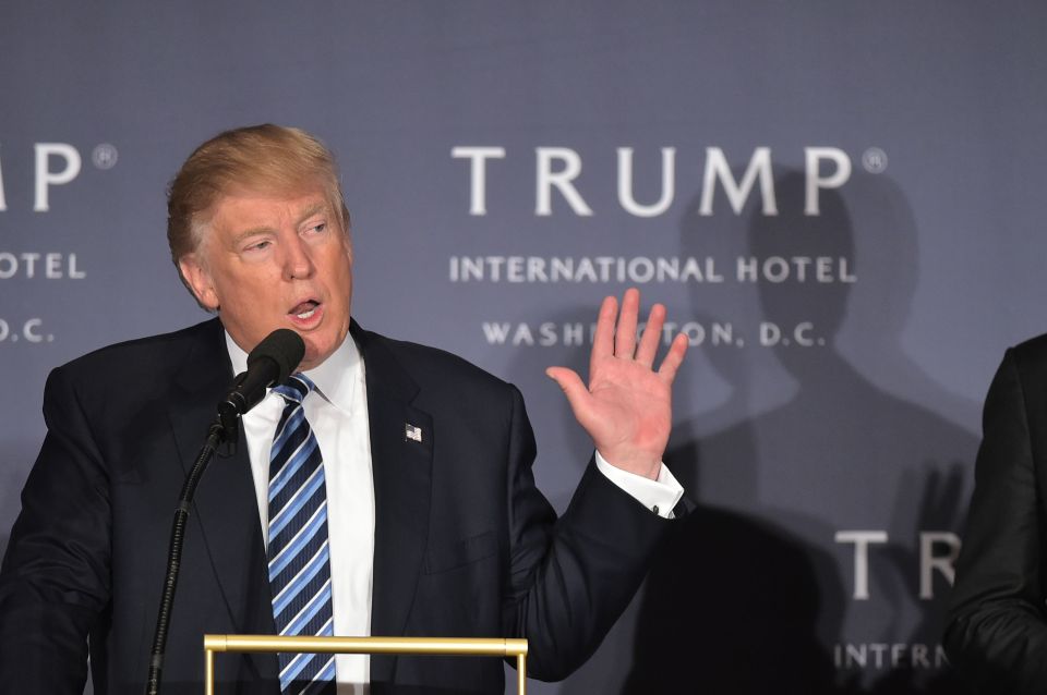  Trump, pictured at the opening of his new hotel in Washington, was given the star in 2007