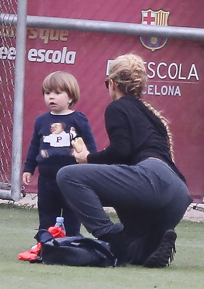 EXC: Shakira takes her son to football!