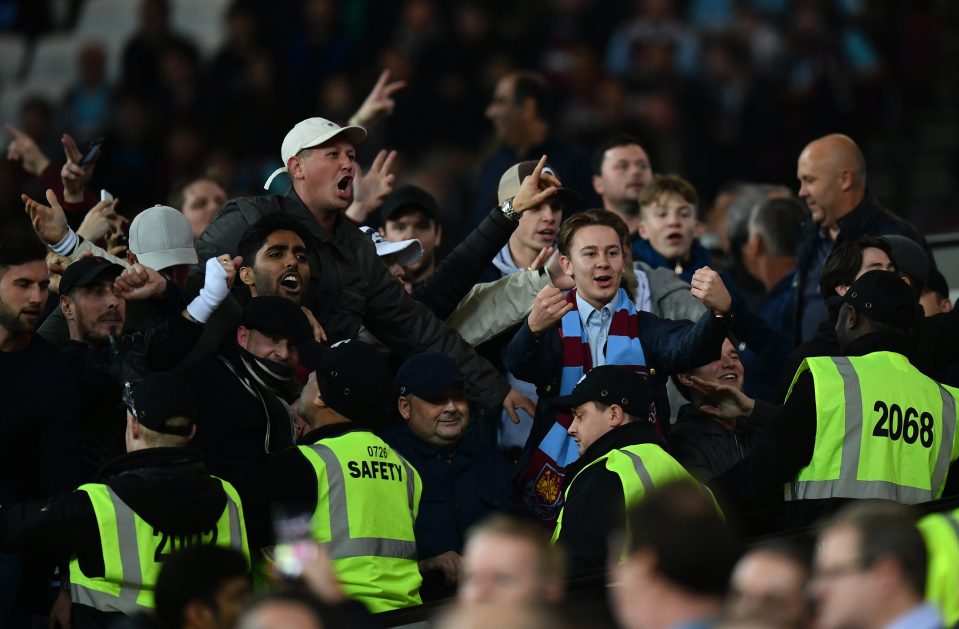 West Ham fans were caught up in more violent scenes at the London Stadium