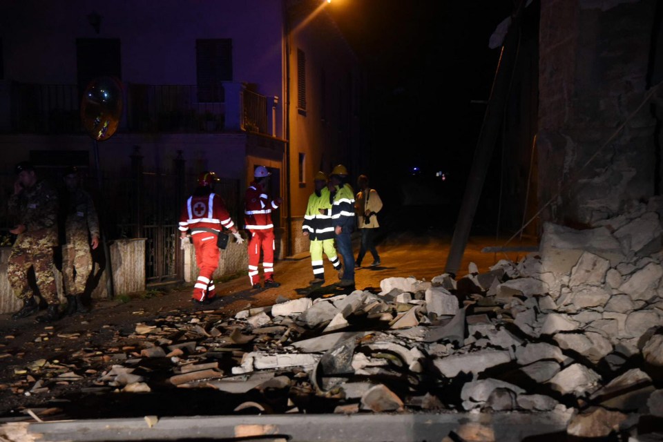  The two shakes knocked out power lines and destroyed buildings