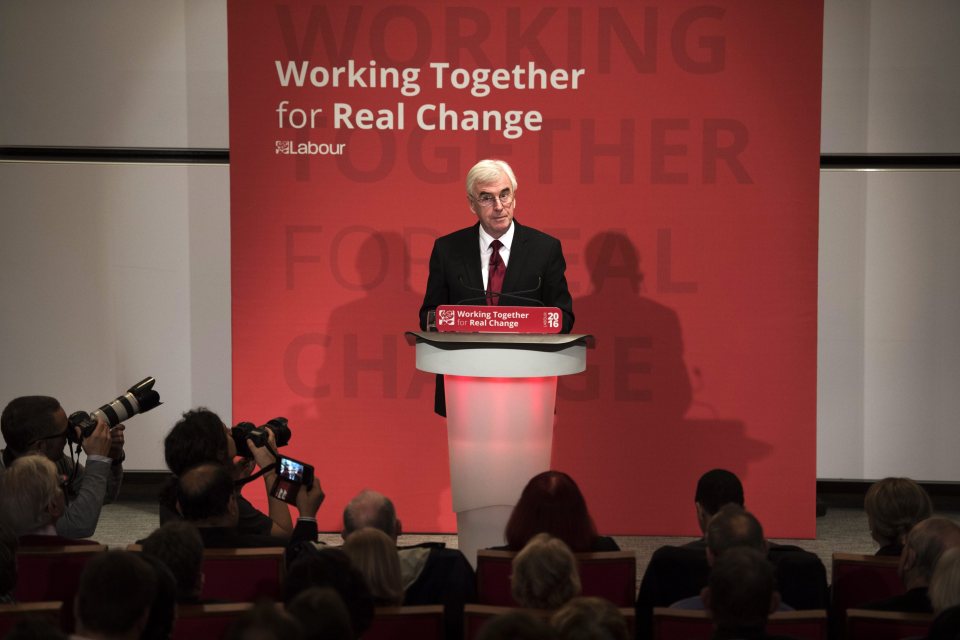  The Shadow Chancellor seemed to have breakfast on his mind rather than Brexit