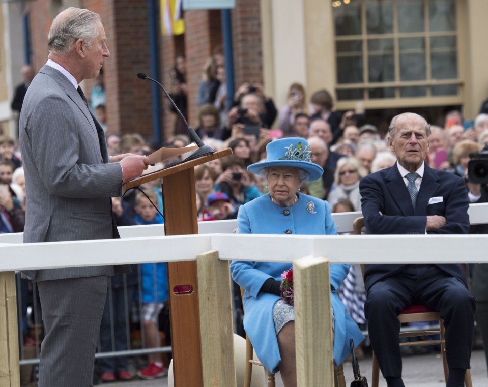 The Queen and The Duke of Edinburgh, accompanied by The Prince of Wales and The Duchess of Cornwall, visit ed Poundbury, Dorset .