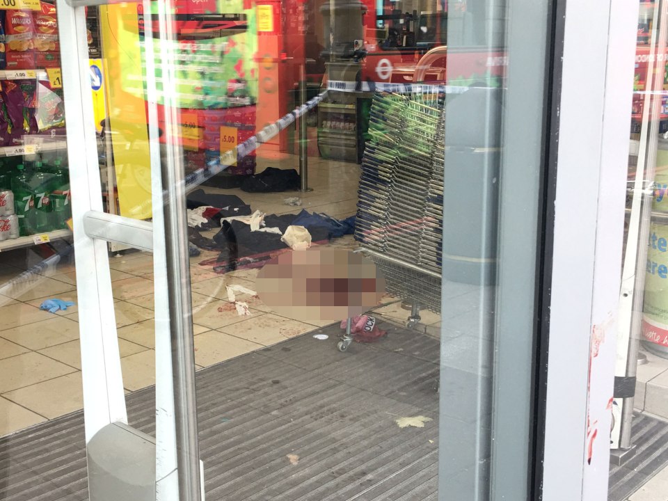  Shoppers had rushed to help the young man when he staggered in this morning