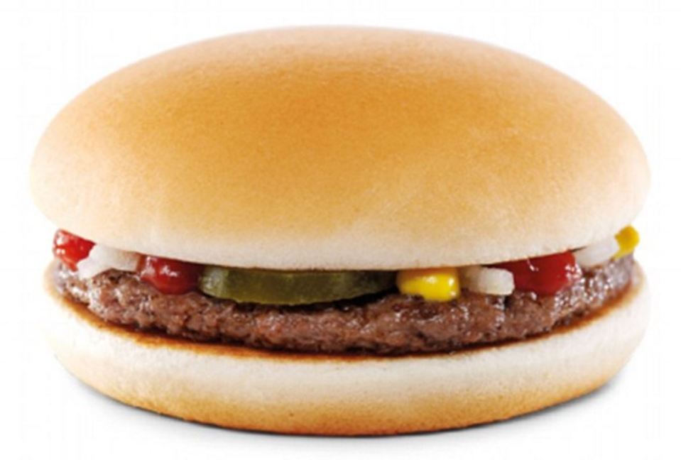 The McDonalds Hamburger has 250 calories