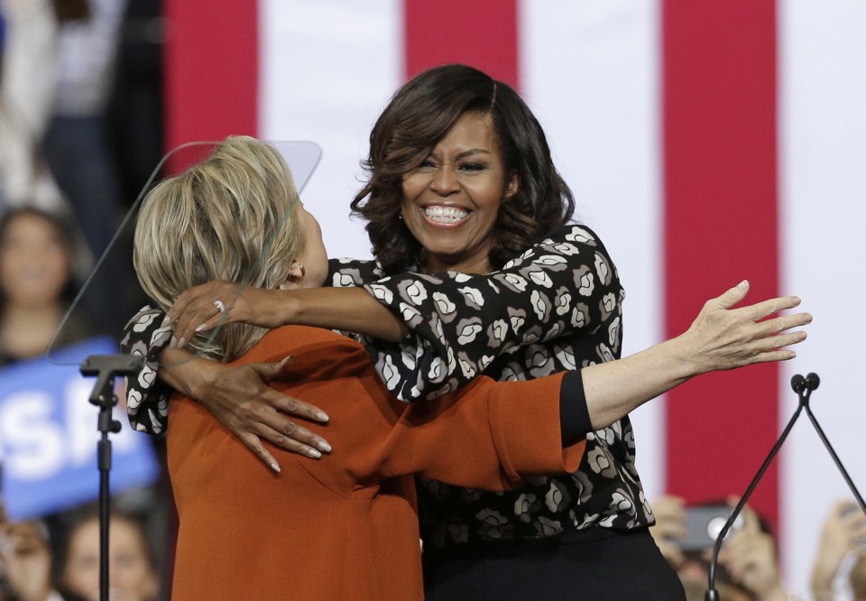 Michelle Obama, Hillary Clinton