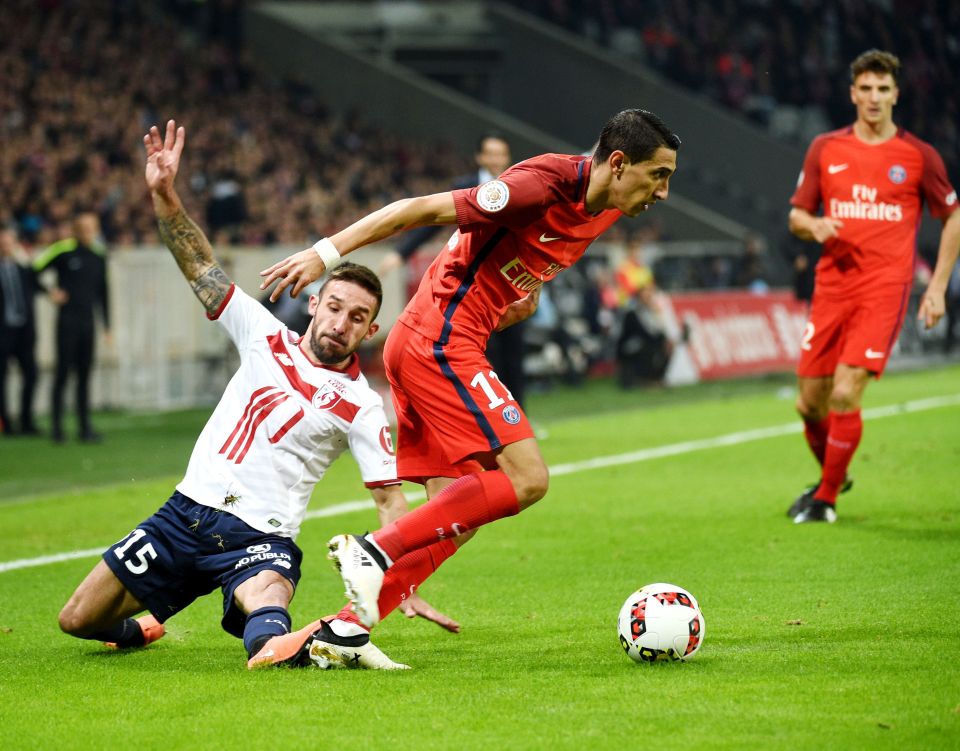 Angel di Maria tormented Lille and set up the winning goal