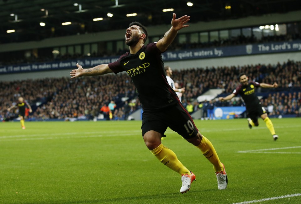 Sergio Aguero is set to lead the line following his double against West Brom